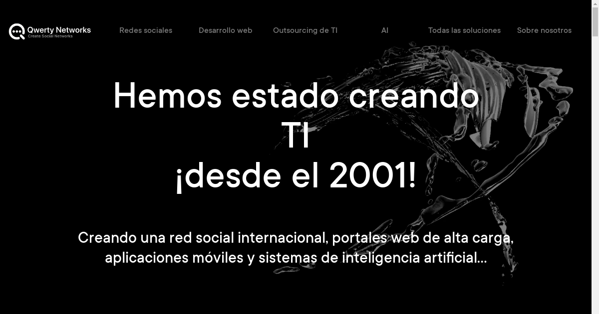 Empresa de TI Qwerty Networks: creación de redes sociales